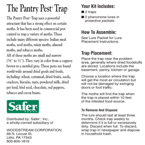 Safer Brand 05140 The Pantry Pest Trap, 2 Moth Traps