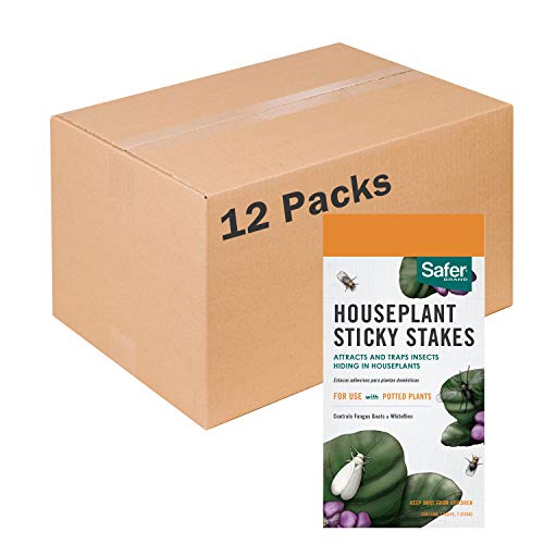 Safer Brand 5026 House Plant Sticky Stakes 7 Insect Killing Trap, ...