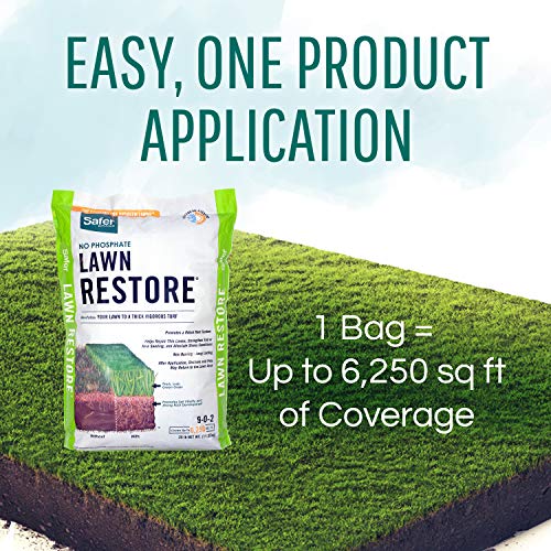 Safer Brand 9334 Lawn Restore Fertilizer – 25 lb,White
