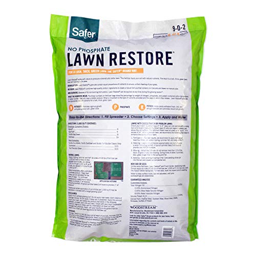Safer Brand 9334 Lawn Restore Fertilizer – 25 lb,White