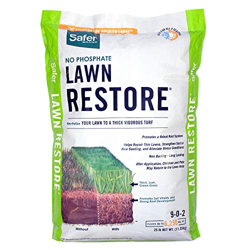 Safer Brand 9334 Lawn Restore Fertilizer – 25 lb,White