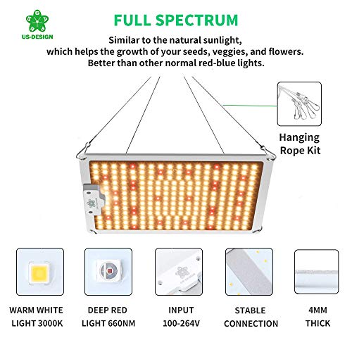 SAFER US-Design Indoor LED Grow Light LM301B Diodes, MeanWell Driv...