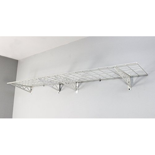 SafeRacks | Garage Wall Shelf Two-Pack 18x48 | Includes Bike Hoo...