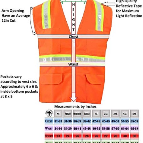 Safety Depot Safety Vest High Visibility Reflective Tape 8038-RD ...