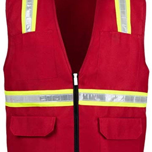 Safety Depot Safety Vest High Visibility Reflective Tape 8038-RD ...