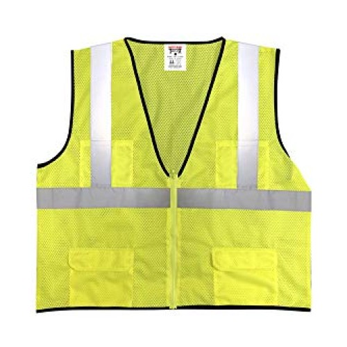 Safety Main Economy High Visibility All Mesh Vest 10 Pack Large