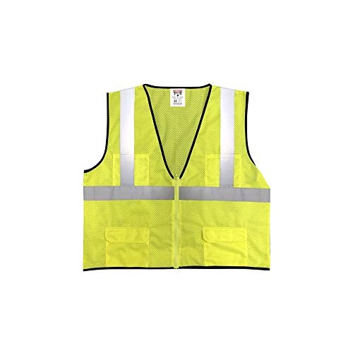 Safety Main Economy High Visibility All Mesh Vest 10 Pack Large