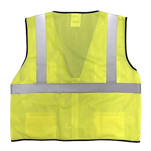 Safety Main Economy High Visibility All Mesh Vest 10 Pack Large