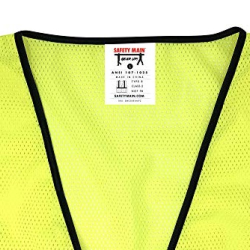 Safety Main Economy High Visibility All Mesh Vest 10 Pack Large