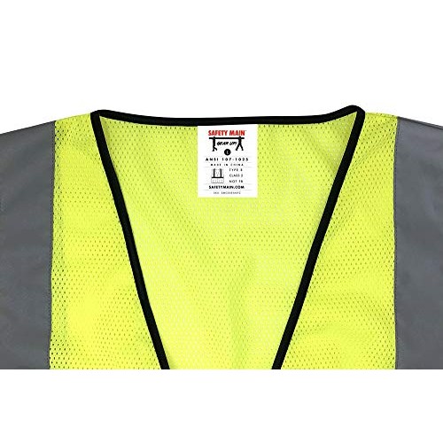 Safety Main Economy High Visibility All Mesh Vest 10 Pack Large