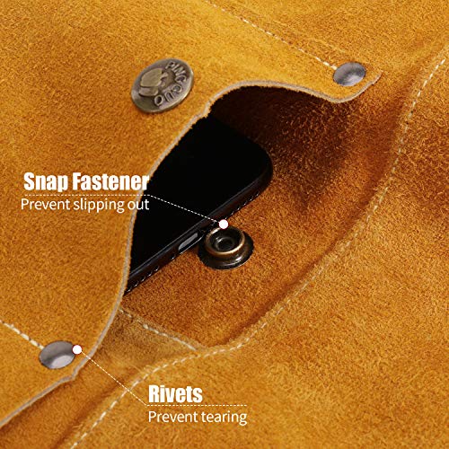 Safety Shop Leather Welding Work Apron,Heat&Flame Resistant, Prote...