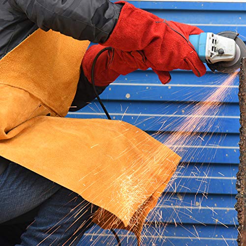 Safety Shop Leather Welding Work Apron,Heat&Flame Resistant, Prote...