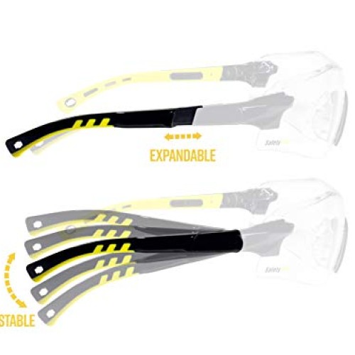 Safety Glasses Clear Lens - ANSI Z87.1 Standards, Scratch Resist...