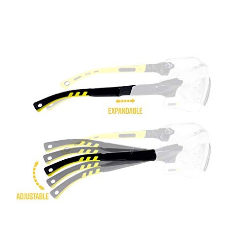 Safety Glasses Clear Lens - ANSI Z87.1 Standards, Scratch Resist...