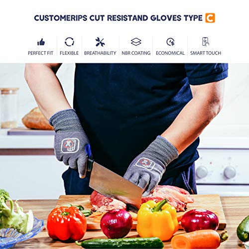 SAFEYEAR Cut Resistant Glove,Food Grade Level 5 Protection,Thin an...