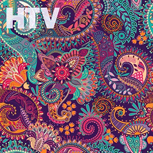 Paisley Pattern HTV, 12 x 12 Printed Heat Transfer Vinyl, SCO1498A