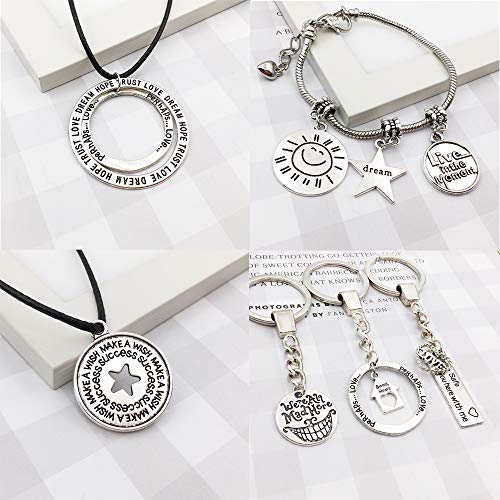 40pcs Inspiration Words Charms Craft Supplies Beads Charms Pendant...