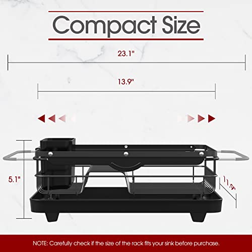 Sakugi Sink Drying Rack - Dish Rack with Drainboard for Kitchen Co...