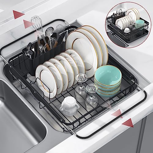 Sakugi Sink Drying Rack - Dish Rack with Drainboard for Kitchen Co...