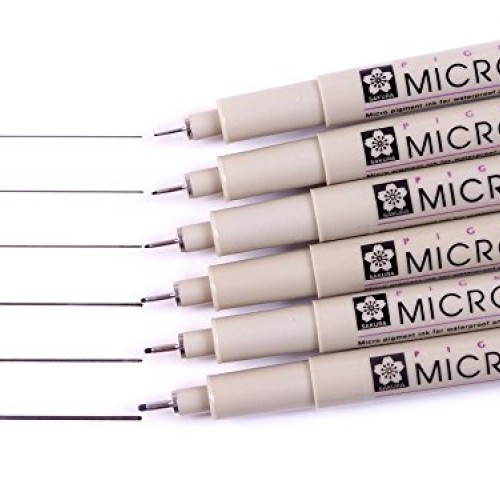 Sakura Pigma 30062 Micron Blister Card Ink Pen Set, Black, Asst P...
