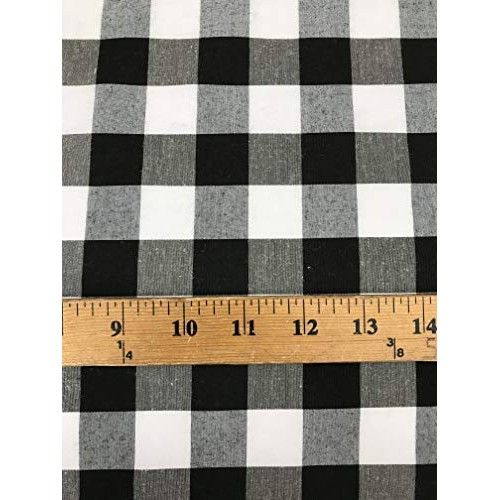 Sal Tex Fabrics, 1 Gingham Buffalo Checkered Poly Cotton Fabric 6...