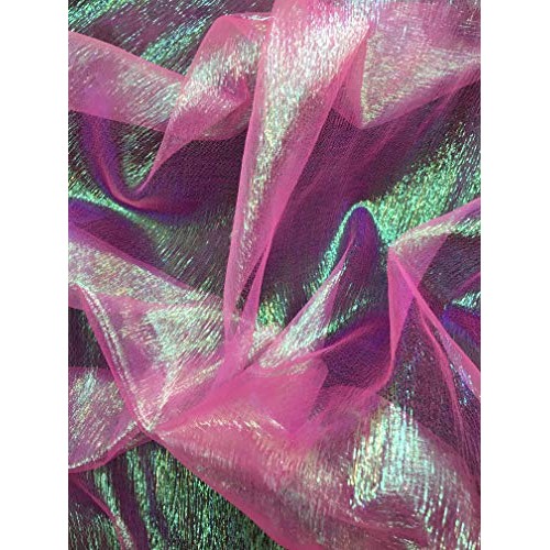 Sal Tex Fabrics, Crush Iridescent Shimmer Organza Fabric 45 Wide,...