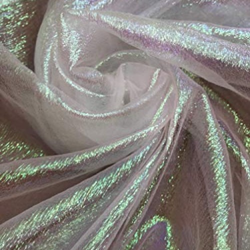 Sal Tex Fabrics, Crush Iridescent Shimmer Organza Fabric 45 Wide,...