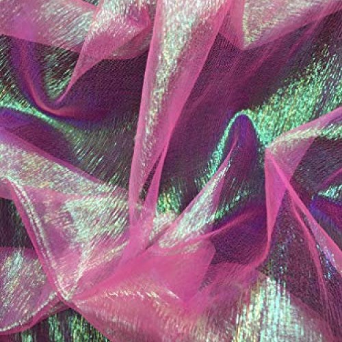 Sal Tex Fabrics, Crush Iridescent Shimmer Organza Fabric 45 Wide,...
