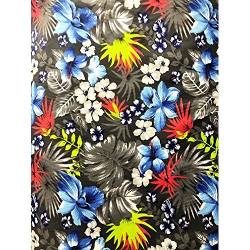 Sal Tex Fabrics, Hawaiian Flowers Print Poly Cotton Fabric, Sells ...