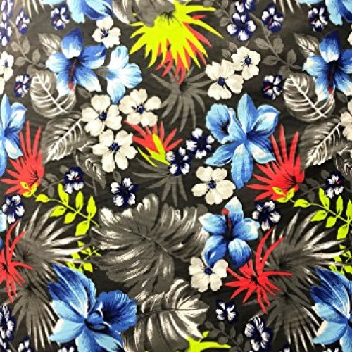 Sal Tex Fabrics, Hawaiian Flowers Print Poly Cotton Fabric, Sells ...