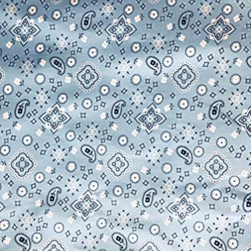 SAL TEX FABRICS, Paisley Bandanna Polyester Cotton Print Fabric, S...