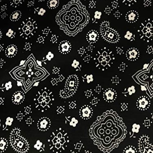 SAL TEX FABRICS, Paisley Bandanna Polyester Cotton Print Fabric, S...