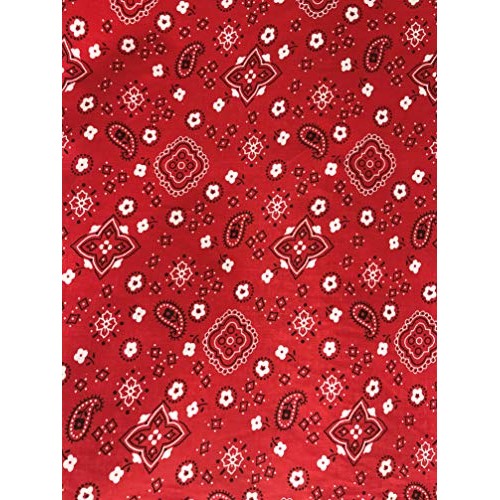 SAL TEX FABRICS, Paisley Bandanna Polyester Cotton Print Fabric, S...