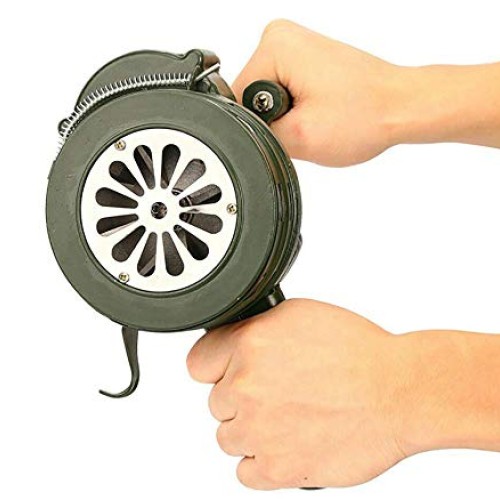 Hand Crank Siren Horn Manual Operated Metal Alarm Handheld Air Rai...