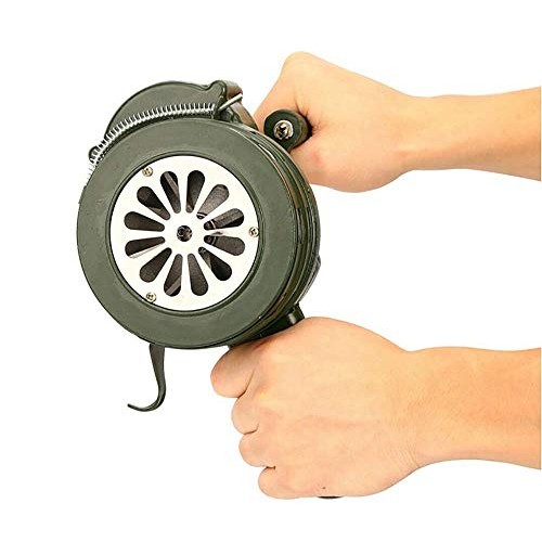 Hand Crank Siren Horn Manual Operated Metal Alarm Handheld Air Rai...