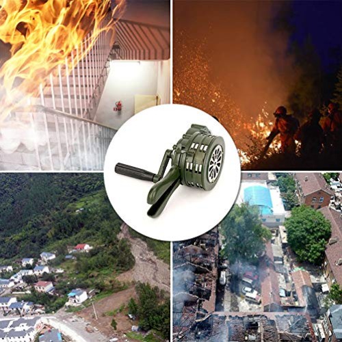 Hand Crank Siren Horn Manual Operated Metal Alarm Handheld Air Rai...