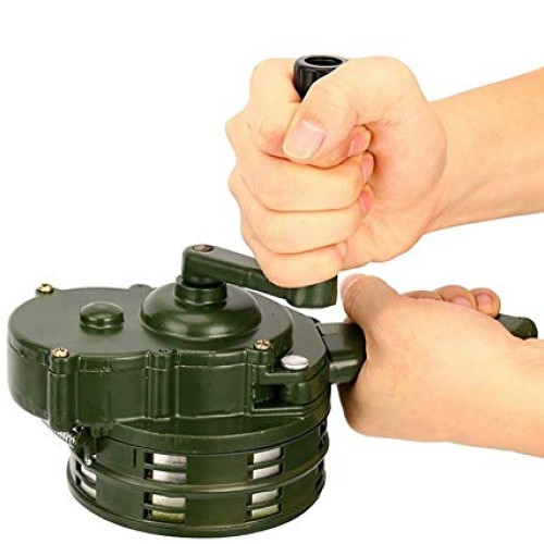 Hand Crank Siren Horn Manual Operated Metal Alarm Handheld Air Rai...