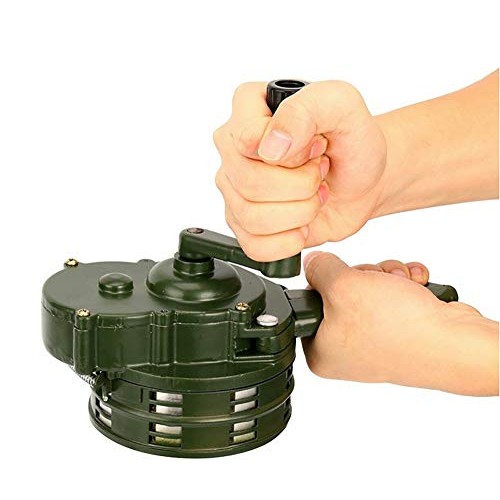 Hand Crank Siren Horn Manual Operated Metal Alarm Handheld Air Rai...