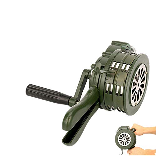 Hand Crank Siren Horn Manual Operated Metal Alarm Handheld Air Rai...