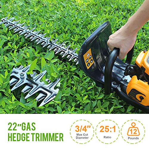 SALEM MASTER Cordless Hedge Trimmer 22.5cc 2 Cycle Gas Powered Bus...