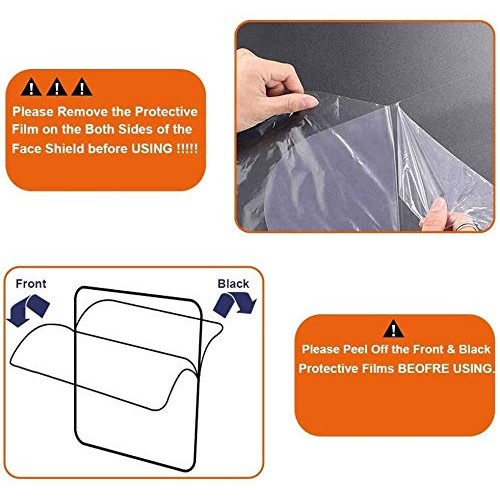 salipt Face Shields Set with 12 Replaceable Anti Fog Shields and 6...