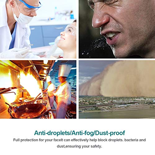 salipt Face Shields Set with 12 Replaceable Anti Fog Shields and 6...