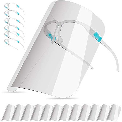 salipt Face Shields Set with 12 Replaceable Anti Fog Shields and 6...