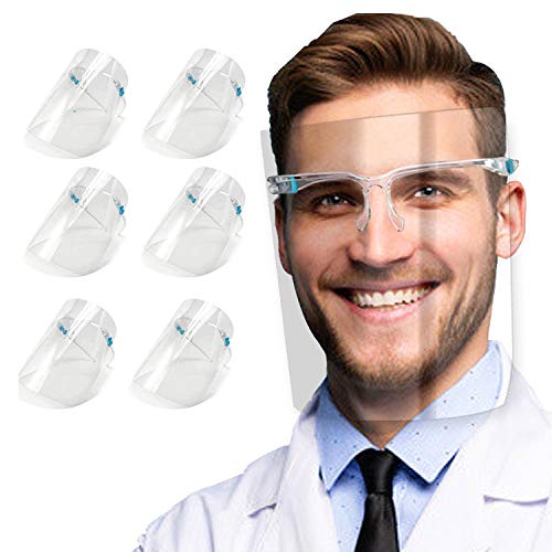 salipt Face Shields Set with 12 Replaceable Anti Fog Shields and 6...