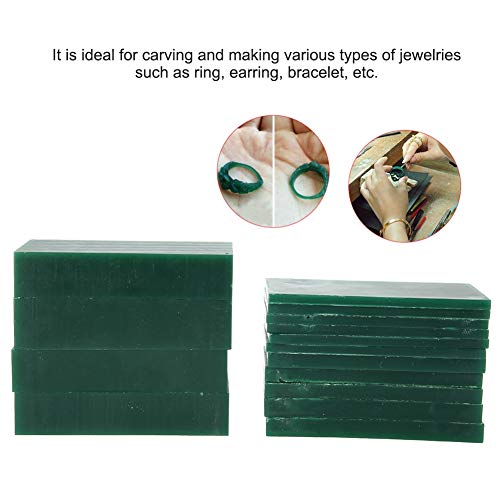 15 PCS 4/6/8/21/23mm Thickness Green Carving Wax Piece, Jewelry En...