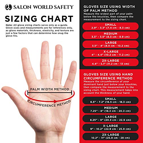 Salon World Safety Black Nitrile Disposable Gloves, Box of 100, Si...