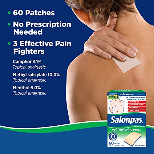 Salonpas Pain Relieving Patch for Back, Neck, Shoulder, Knee Pain ...