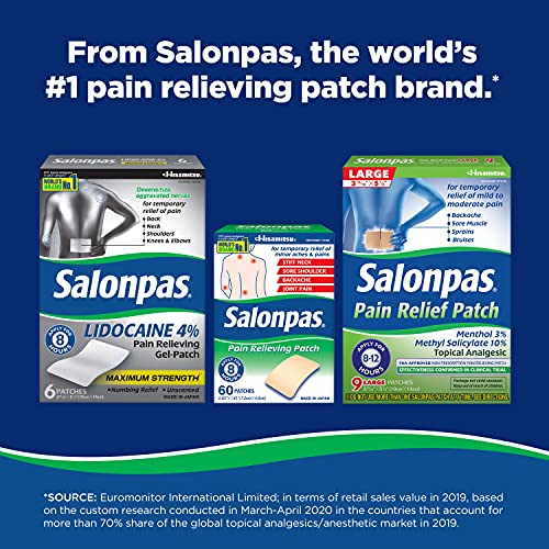 Salonpas Pain Relieving Patch for Back, Neck, Shoulder, Knee Pain ...