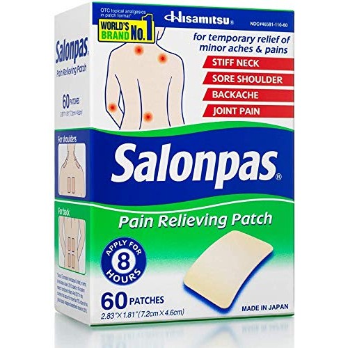 Salonpas Pain Relieving Patch for Back, Neck, Shoulder, Knee Pain ...