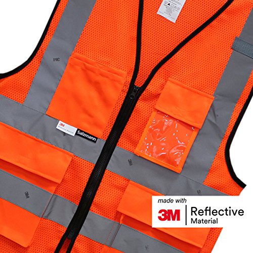 Salzmann 3M Multi-Pocket Safety Mesh Vest | High Visibility Reflec...
